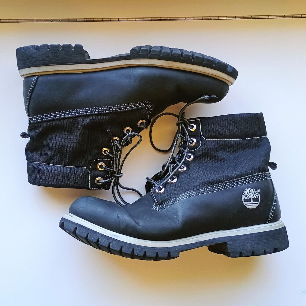 Timberland 6-Inch Black Boots Men’s Size 9 Waterproof Lace-Up Lug Sole